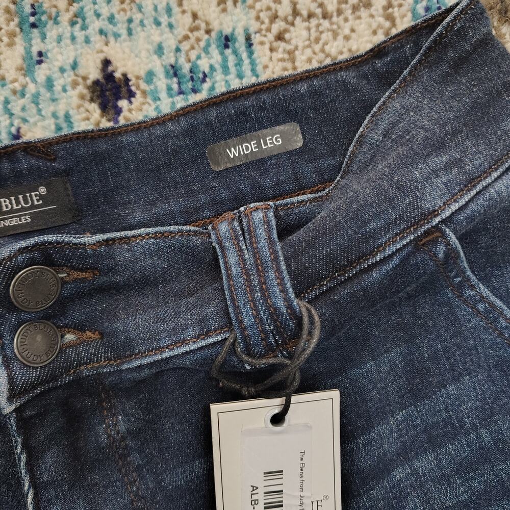 New Judy Blue Womens Jeans 14W Plus Size Wide Leg Elena JB82642DK-CO-PL - Picture 4 of 6